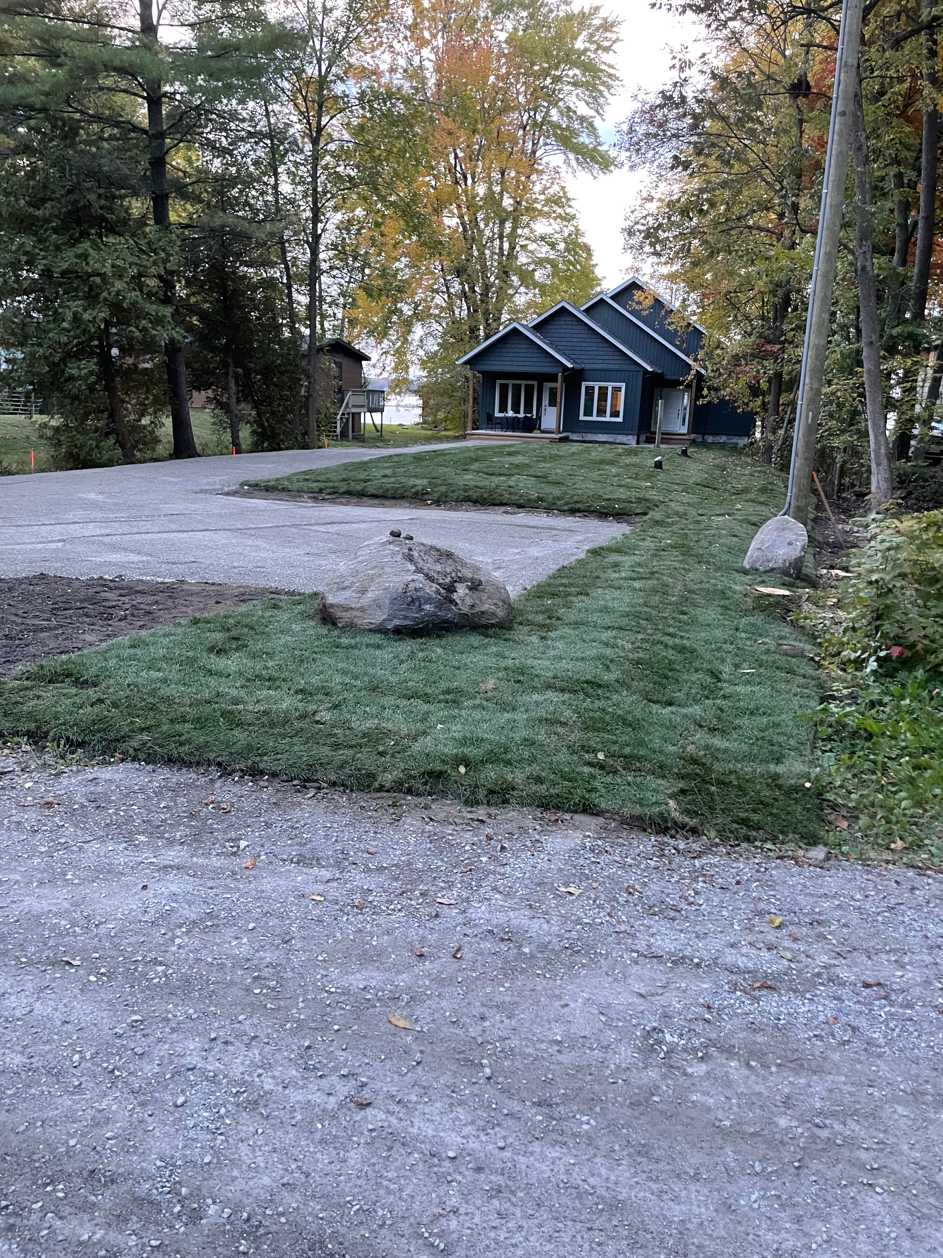 Completed driveway grading project